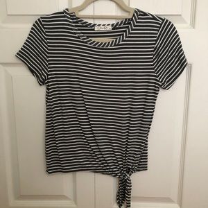 Olivia Rae Stripes Side Know Basic Shirt